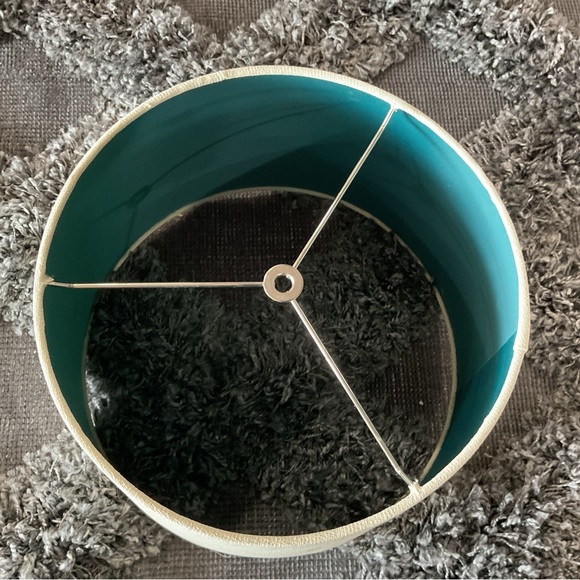 Pier 1 Cream and Teal Lampshade - Picture 3 of 4